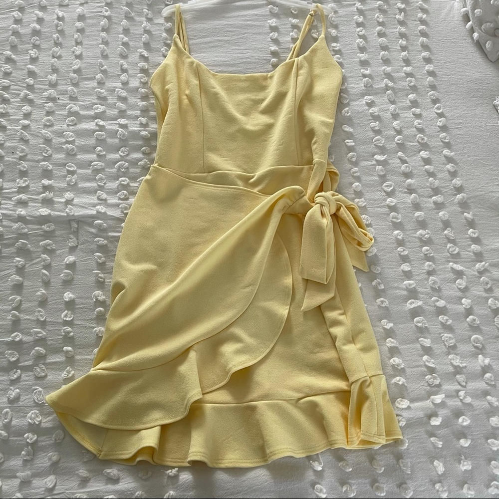 Yellow Wrapped Lucy In the Sky Dress